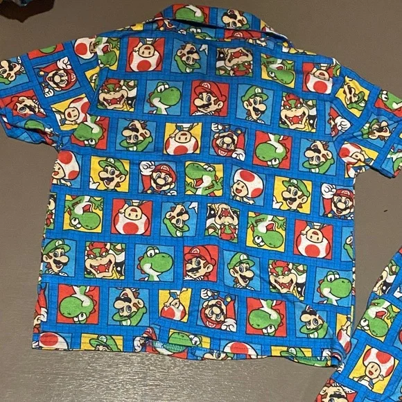Nintendo Kids Size 6 Pajama Set - Blue and Red - Picture 5 of 6